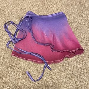 Ombré color, purple & pink Watercolour Dancewear Skirt, Size Adult P/S